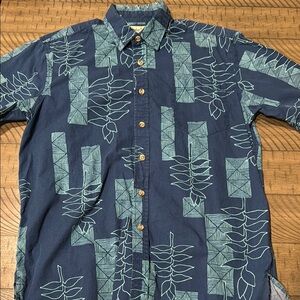 Men's Blue Patterned Shirt